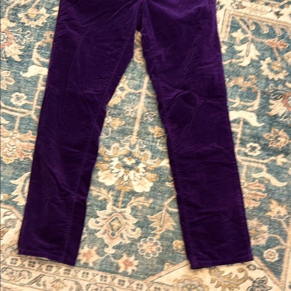 LOFT 6 Modern Straight Deep Purple Velvet Trousers - Picture 3 of 8
